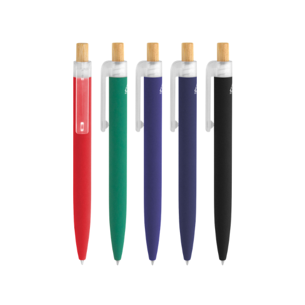 Bolígrafo aluminio reciclado y bambú "BALU" - Image 3